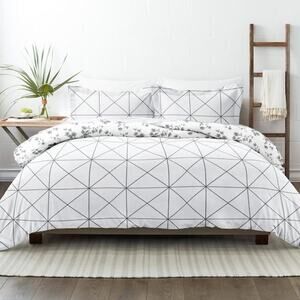 NEW! Casual Comfort KING&CAL KING 3PC Premium Flowers Pattern Duvet Cover Set